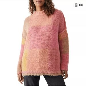NWOT Free People Domino Prairie Sunset Alpaca Wool Blend Sweater